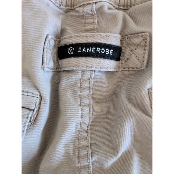 Zanerobe Sureshot Pants Men 34x31 Pull On Tapered Leg Khaki Jogger - Picture 6 of 13